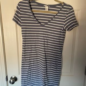 Blue striped dress